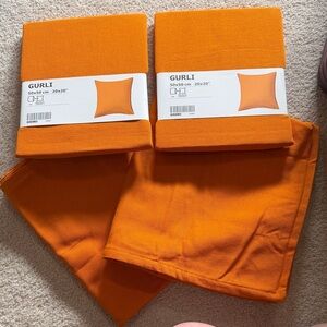 GURLI Orange Pillow Covers - Set of 4
